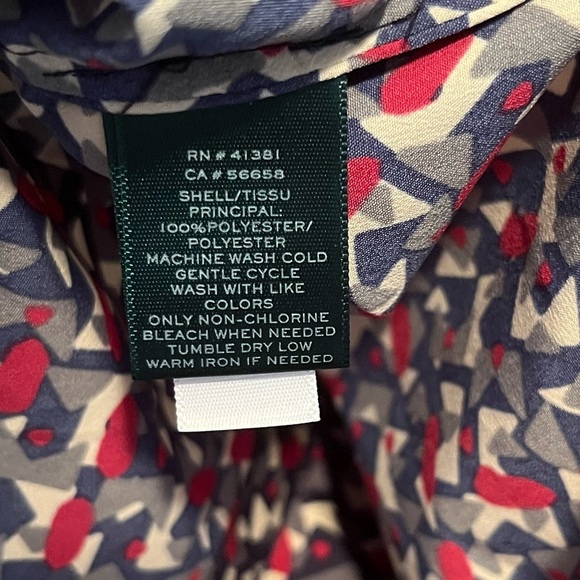 Ralph Lauren Geometric Ruffle Sleeve Blouse - Picture 8 of 8